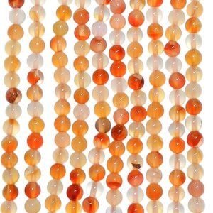 Beads Natural Multi-Colored Red Carnelian 4mm Round Agate Gemstone 16" GR352